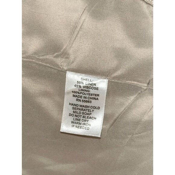 Halston Womens Linen Blend Pinstripe Blazer XL NWT Old Money Sophisticated - Picture 11 of 11